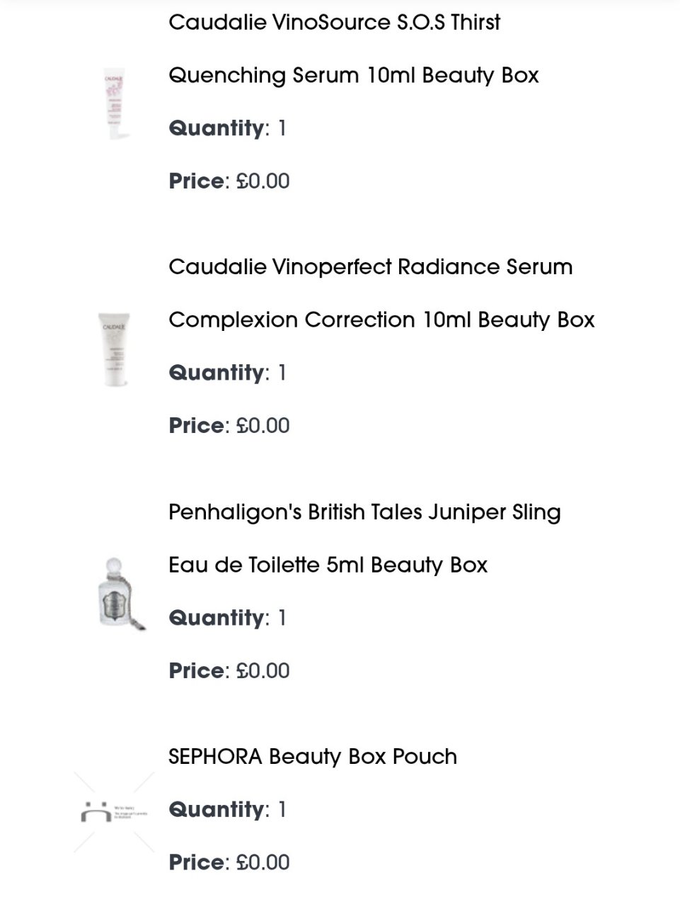 Sephora beauty box