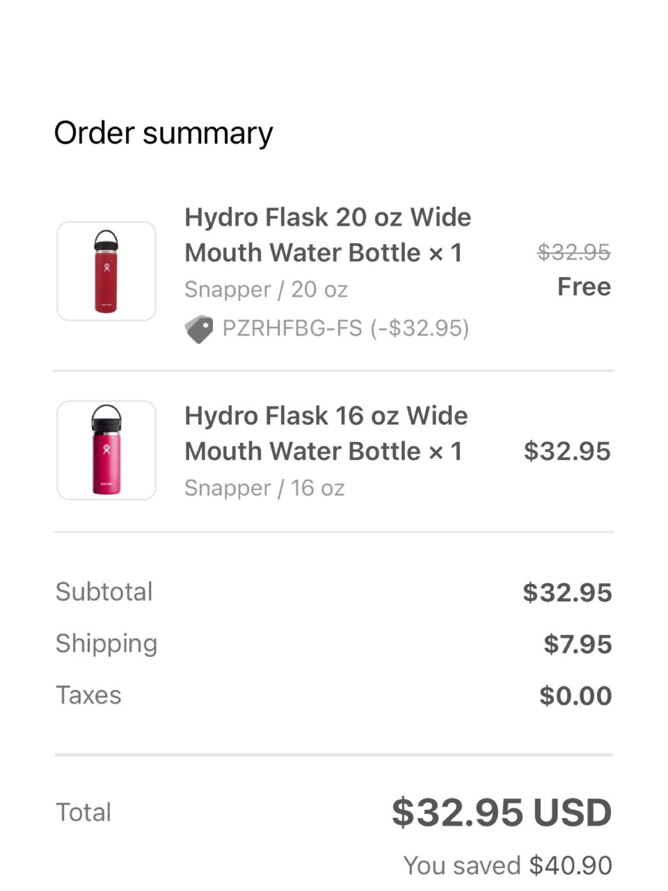 Hydro flask 买一送一...