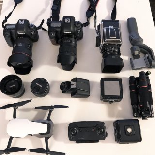 Canon 5D Mark iv,Canon 6D,Hasselblad 哈苏,DJI Mavic Air,Sigma 35mm