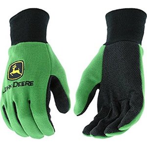 John Deere JD00002 Knit Polyester/Cotton All Purpose Work Gloves with Dotted Palms @ Amazon.com