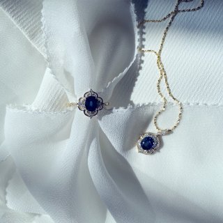 蓝宝石项链和戒指...