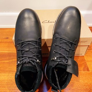 Clarks黑色油皮休闲鞋丨给老爸的礼物...