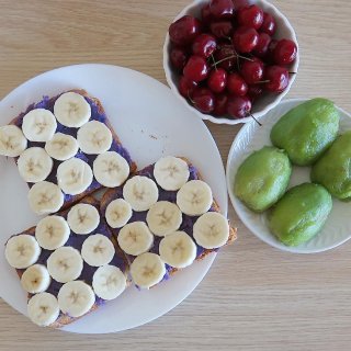 ｜吃吃喝喝｜好好吃早餐之💜香蕉紫薯泥吐司...