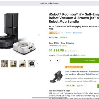 扫地机器人拖地机器人组合 Roomba® i7+ Self-Emptying Robot Vacuum & Braava jet® m6 Robot Mop | iRobot®