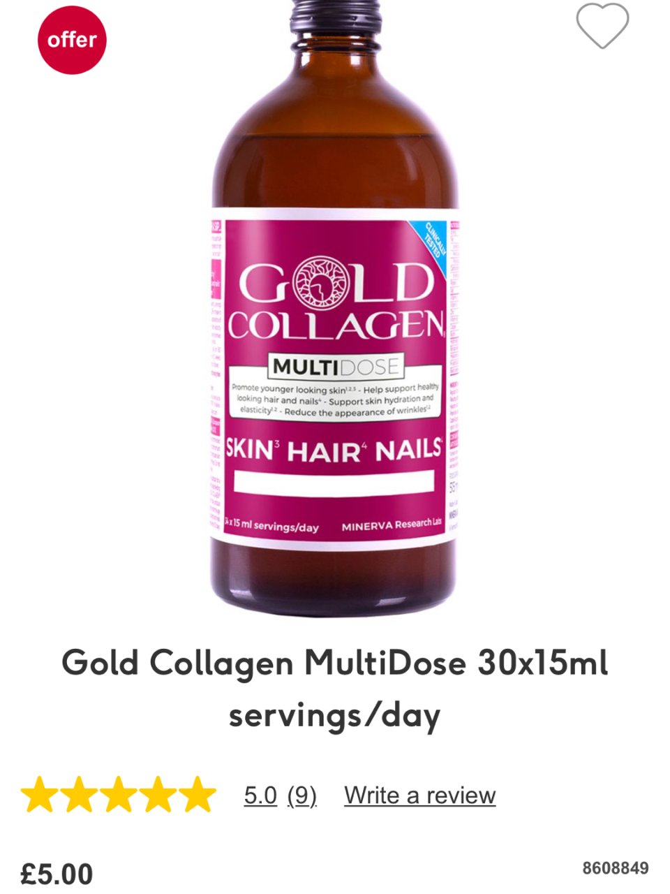Gold Collagen MultiDose 30x15ml servings/day - Boots
