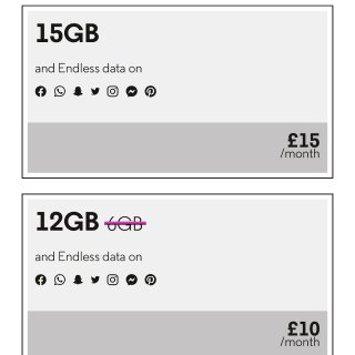 Voxi 10镑12GB网络