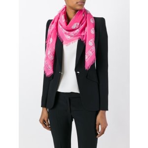 $198 Alexander Mcqueen Skull Scarf $395 - Buy AW17 Online - Fast Delivery, Price