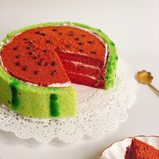 今日份生日蛋糕-西瓜🍉蛋糕...