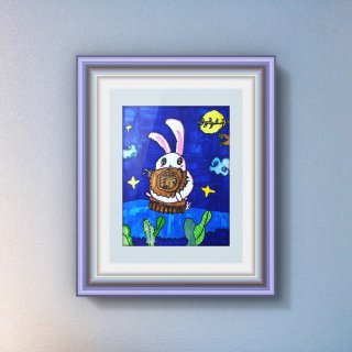 收集月亮｜一轮明月挂长空，一只小兔吃月饼...