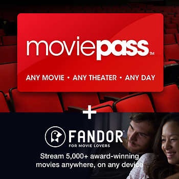 MoviePass 与 Fandor 12 个月订阅电子券
