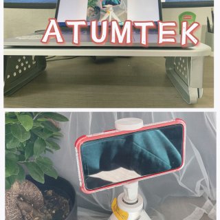 ATUMTEK蓝牙自拍杆和显示屏桌上桌，...