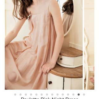 MistyRose Paulette Pink Night Dress | J.ING Women's Sleep Dresses
