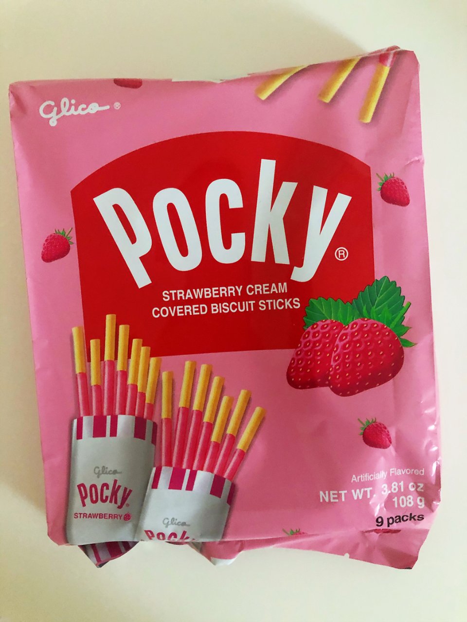 GLICO格力高 POCKY百奇 草莓涂层饼干棒 家庭装 9包,格力高,Pocky 百奇