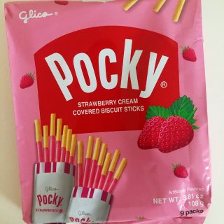GLICO格力高 POCKY百奇 草莓涂层饼干棒 家庭装 9包,格力高,Pocky 百奇
