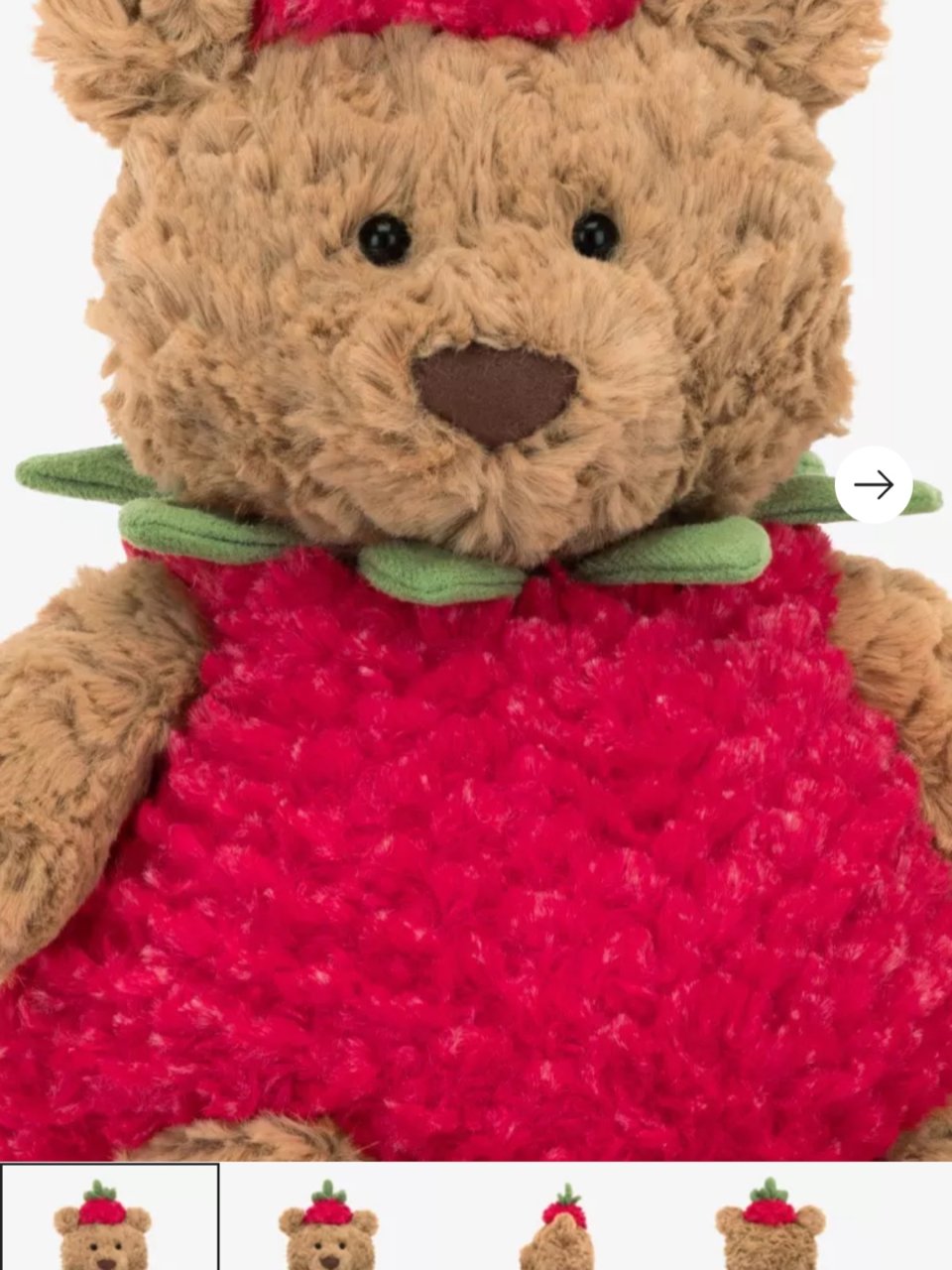 jellycat新品草莓熊真的好可爱！！...