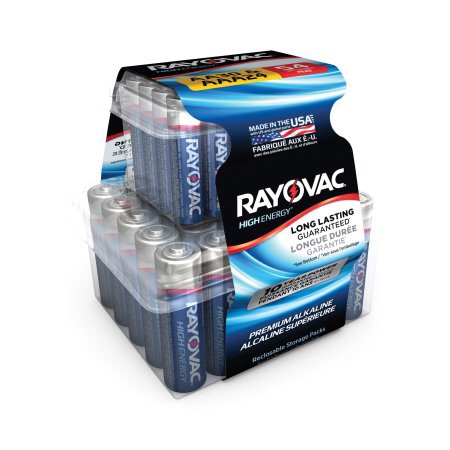 Rayovac 高能碱性30个 AA和24个 AAA电池
