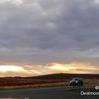 冰岛途中的夕阳...