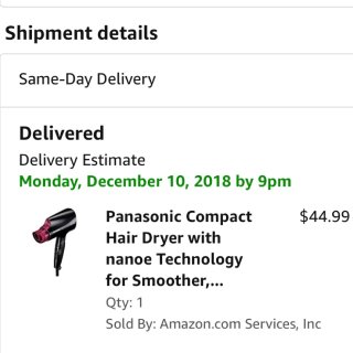 Amazon $44.99的松下吹風機...