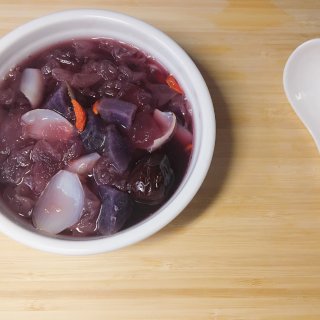 周末甜汤，紫薯🍠百合银耳羹...