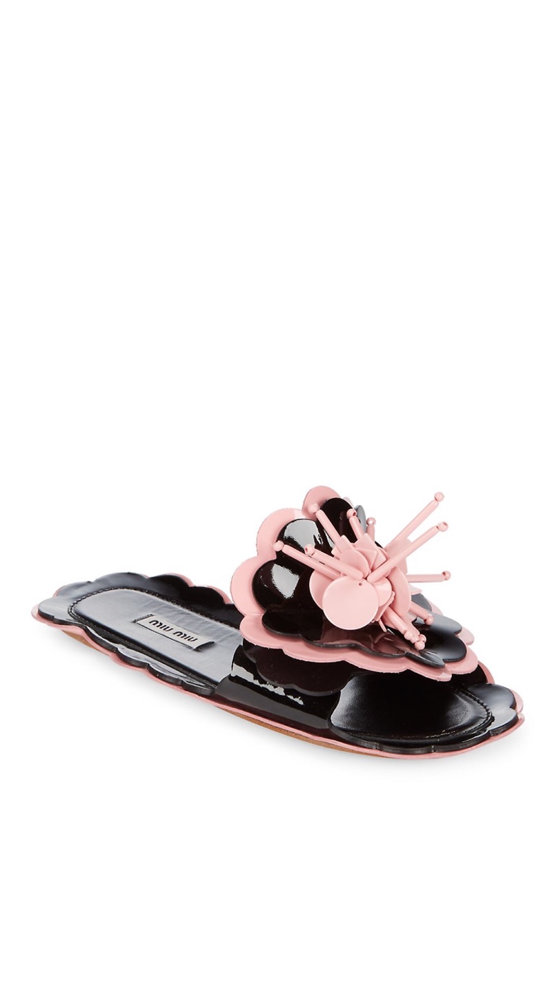 Scalloped Leather Sandals by Miu Miu at Gilt