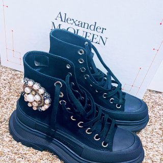 Alexander McQueen Tread Slick Lace-Up Boots | SaksFifthAvenue