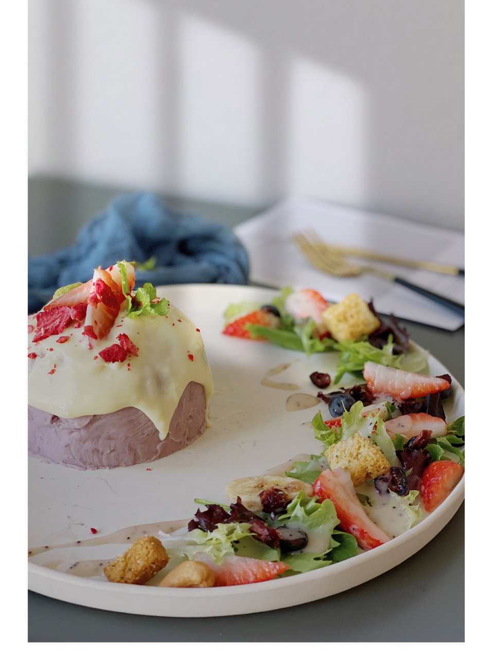 早餐时间 ｜低卡美味的紫薯伪蛋糕...