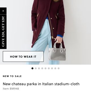 J.Crew: New Chateau Parka In Italian Stadium-cloth For Women