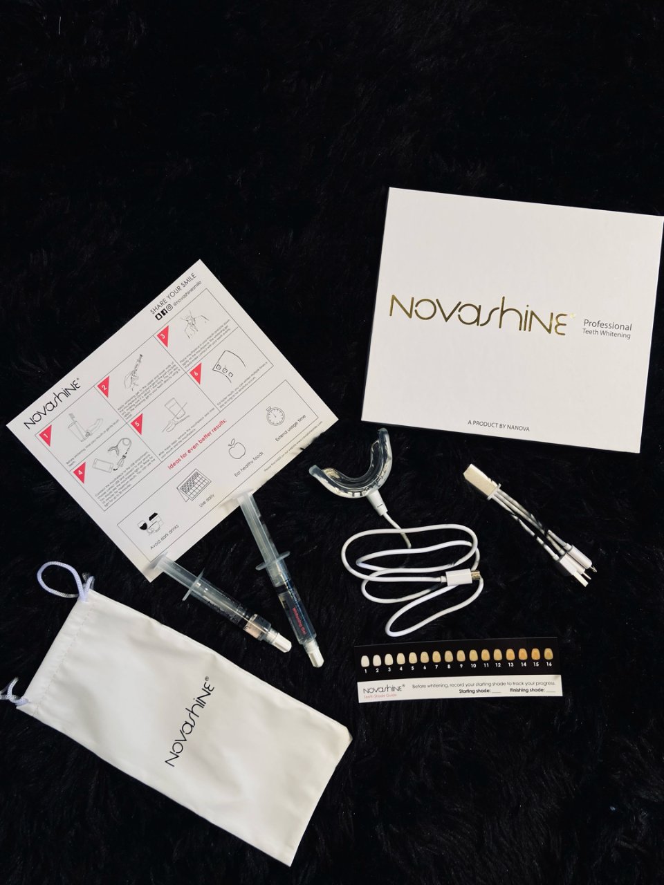 Novashine,Teeth Whitening Kit with LED Light Mouthpiece