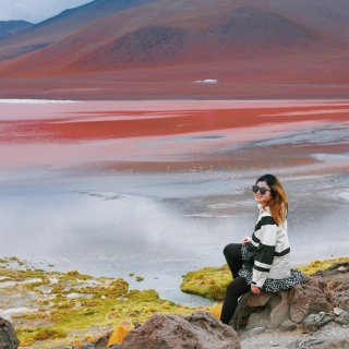 这真的不是漫画！而是玻利维亚荒原上的红湖...