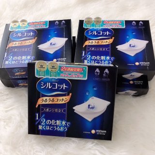 Unicharm 1/2省水化妆棉...