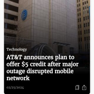 周四手机没信号？AT&T赔偿来了...