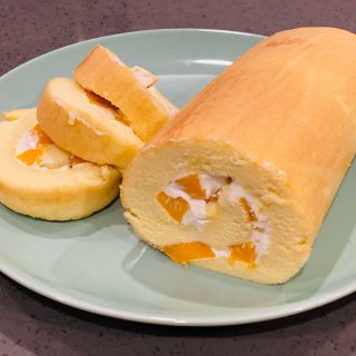 酸奶芒果蛋糕卷🍰——就当提前过白色情人节...