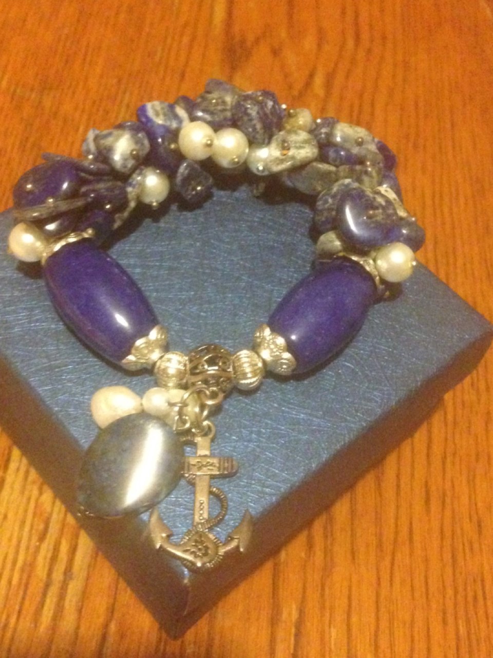  Day 8---蓝紫色珊瑚➕珍珠手链！...