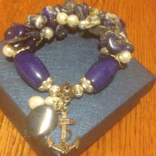  Day 8---蓝紫色珊瑚➕珍珠手链！...