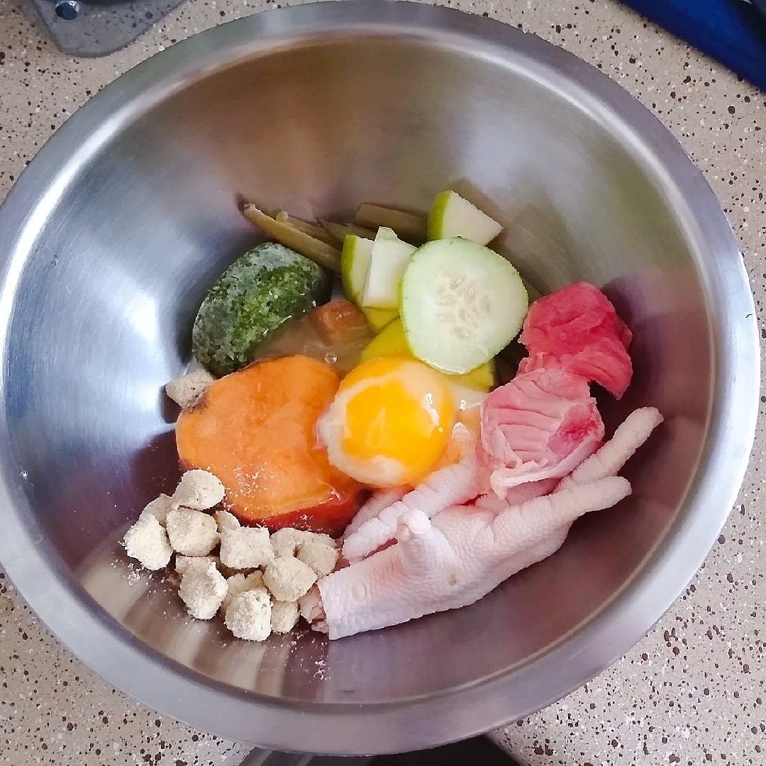黄瓜,青苹果,Kale,四季豆,地瓜,鸡蛋,鸡胗,维生素,冻干,鸡爪