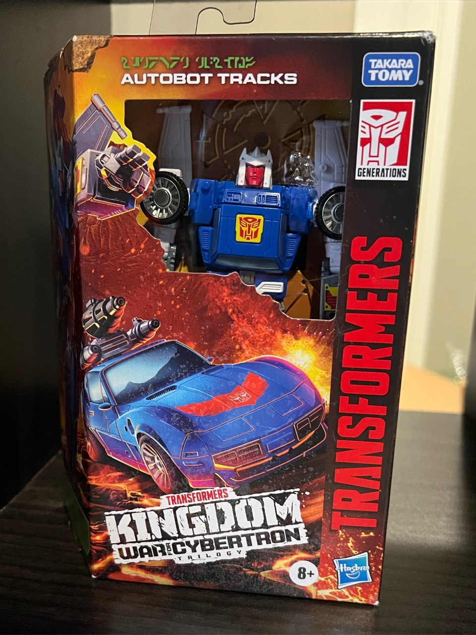 Transformers Toys Generations War for Cybertron: Kingdom Deluxe WFC-K26 Autobot Tracks Action Figure - Kids Ages 8 and Up, 5.5-inch , Blue : Toys & Games