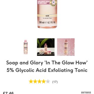 Soap and Glory 化妆水2镑...