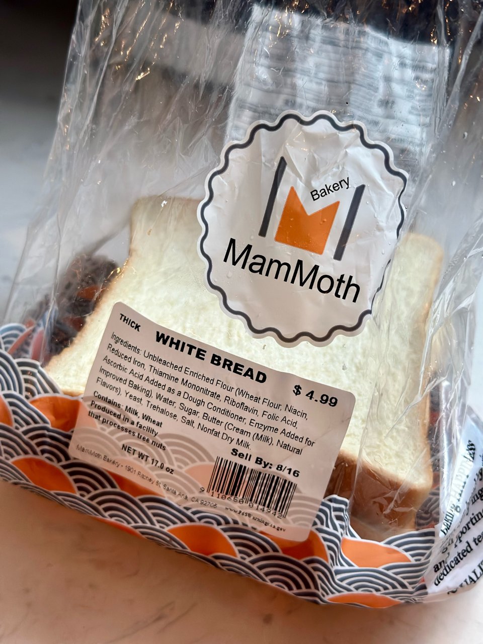 MamMoth家的白面包太好吃啦...