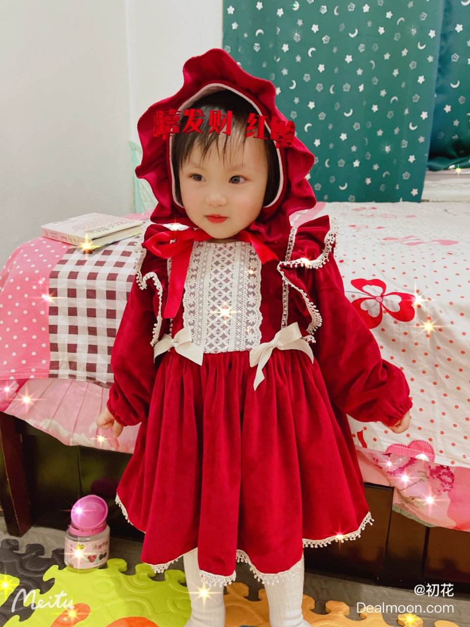 Baby A-Line Contrast Lace Ruffle Trim Bow Flounce Sleeve Dress | SHEIN USA