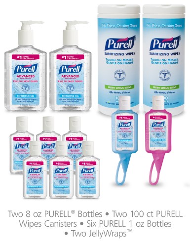 Purell 消毒湿巾及免洗消毒液大套装
