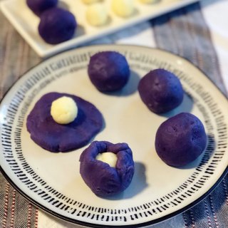 马苏里拉芝士球,紫薯球