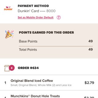 Dunkin Donuts $10礼卡测...