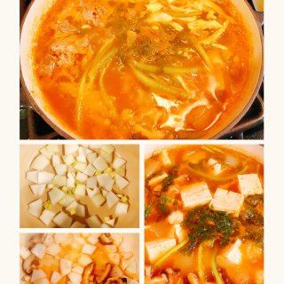 宅家的韩式晚餐：紫菜包饭+豆腐汤...