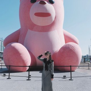 NY｜Pier 17超巨大的粉红贝利熊太...