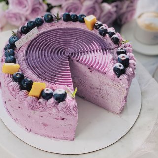 蓝莓芝士千层蛋糕，梦一样的美...