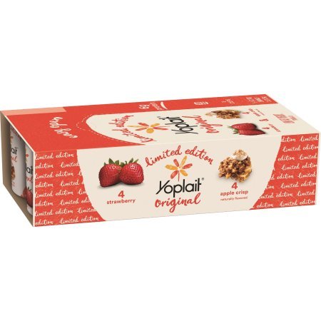 Yoplait Original Limited Edition Apple Crisp/Strawberry Low-Fat Yogurt Variety, 8 ct, 6 oz - Walmart.com