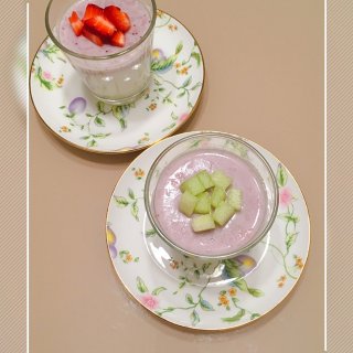 *五月晒货挑战#5* 椰奶草莓双色果冻...