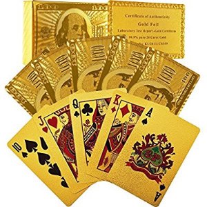 Trademark Poker 24K Gold Playing Cards @ Amazon