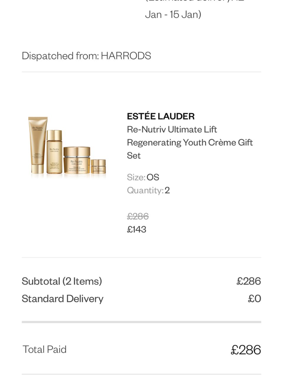 Sale | Estée Lauder Re-Nutriv Ultimate Lift Regenerating Youth Crème Gift Set | Harrods UK