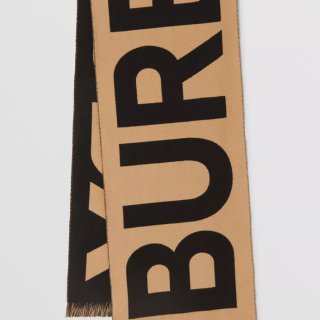 Burberry 双面Logo羊毛围巾🧣...
